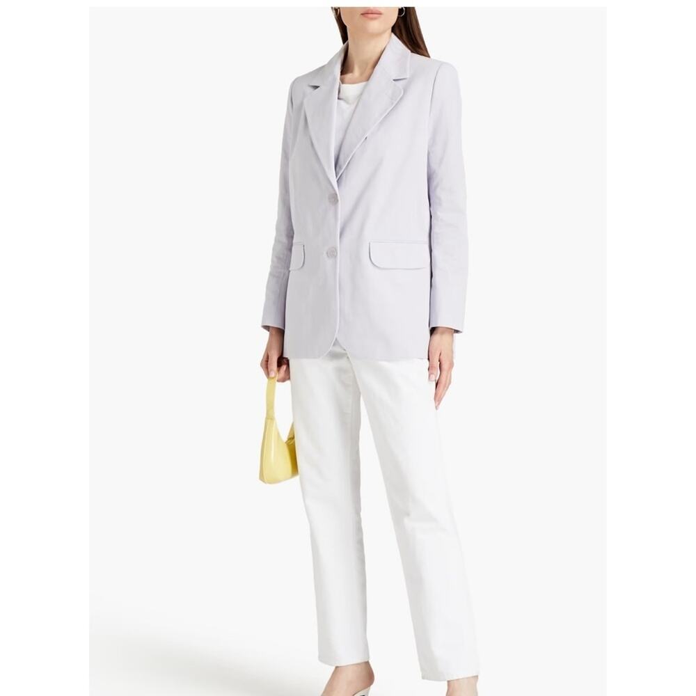 Ba&Sh Womens White Two Button Notched Lapel Cotton Blazer Size 1